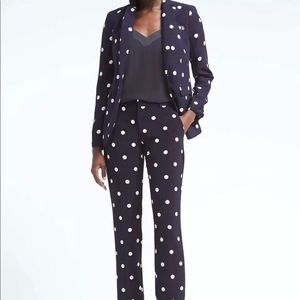 Banana Republic Navy polka dot pant suit